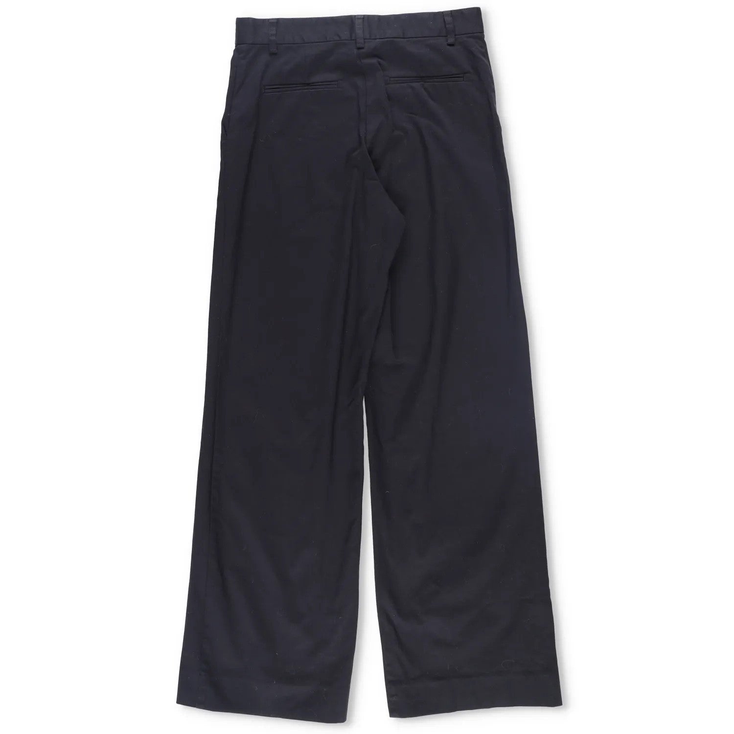 MATTEAU Womens Straight Twill Wide Leg Trousers Black Cotton Blend Size 3 RRP520 — View 8