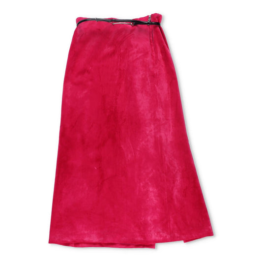 GUCCI Women Aline Maxi Skirt Mid Waist Aline A-Line Burgundy Red Size 40 RRP2100