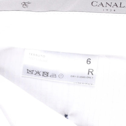 CANALI Mens Chino Trousers Wool Blue Pleated Slash Pockets Size 6 R RRP 250 — View 8
