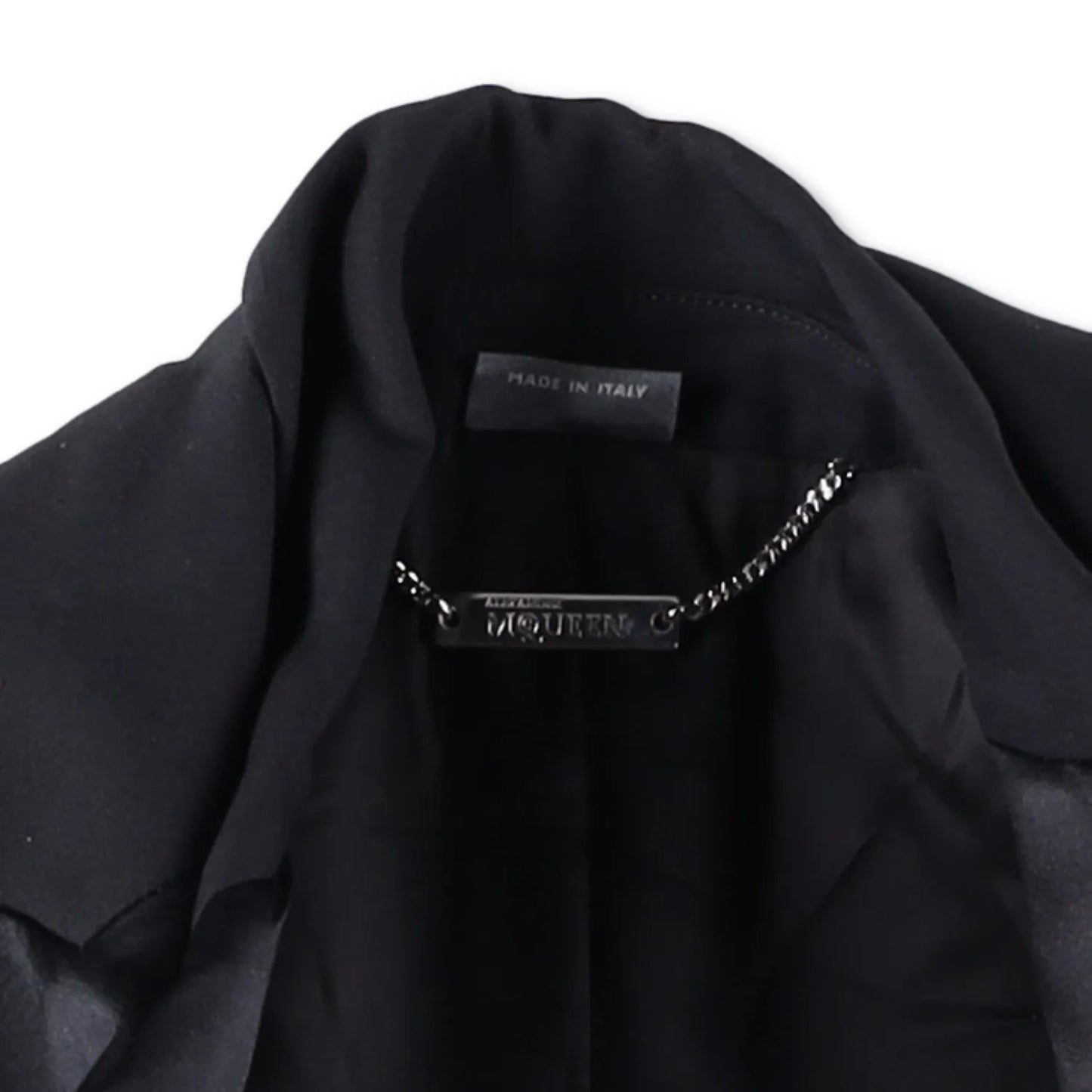 ALEXANDER MCQUEEN Womens Formal Blazer Black Cotton Blend Mid Length 38 RRP 700 — View 12