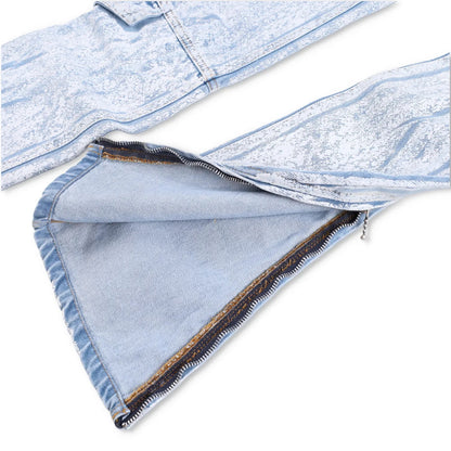 ACNE STUDIOS Womens Straight Leg Jeans Light Blue White 5 Pocket Denim 34 RRP925 — View 7