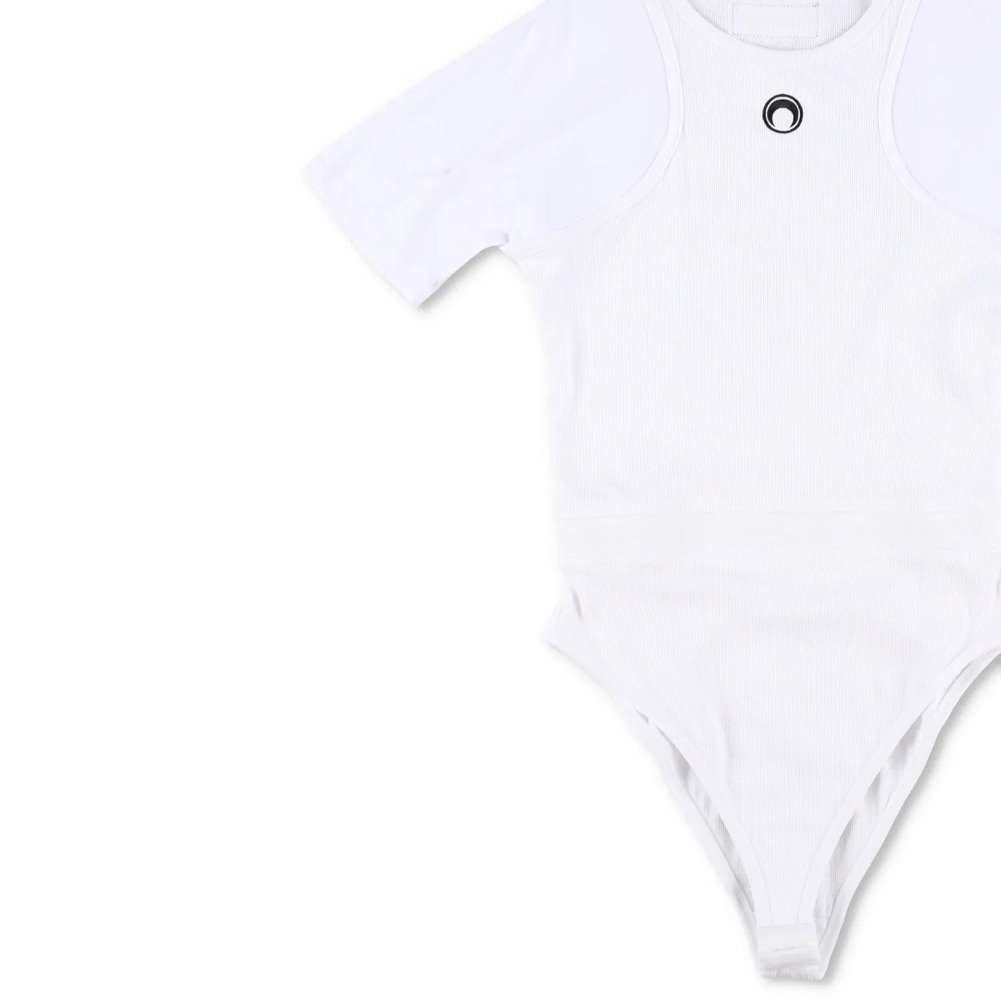 MARINE SERRE Womens Organic Cotton Bodysuit One-Piece White Size M RRP 260 — View 3