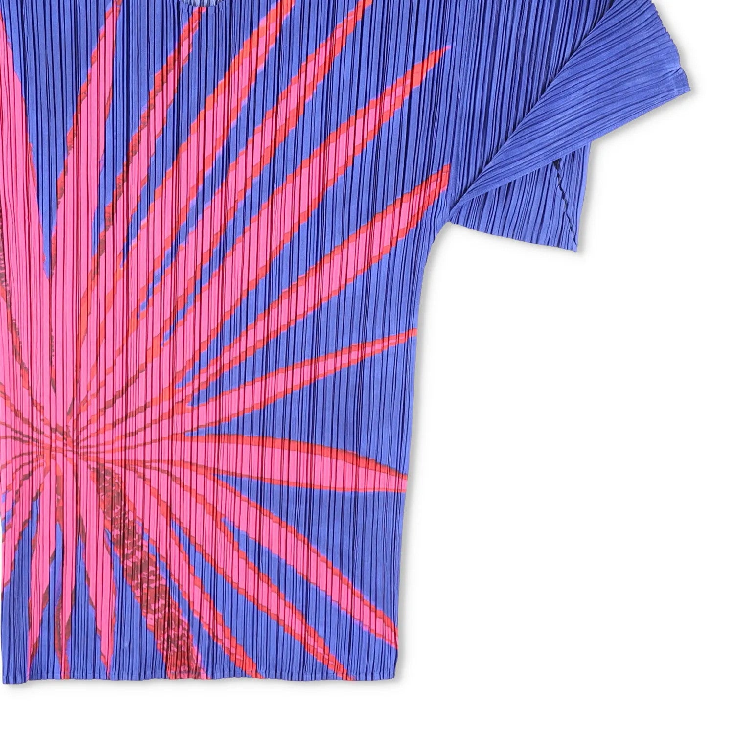 ISSEY MIYAKE Womens Kimono Blue T-Shirt Polyester Pleated Geometric 3 RRP 240 — View 4