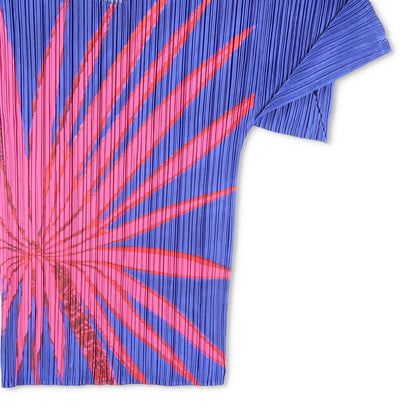 ISSEY MIYAKE Womens Kimono Blue T-Shirt Polyester Pleated Geometric 3 RRP 240 — View 4
