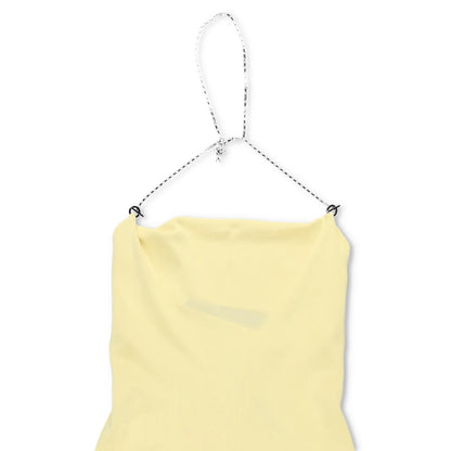 BOTTEGA VENETA Womens Dress Sleeveless Knee Length Yellow Chain Strap M RRP 1970 — View 2