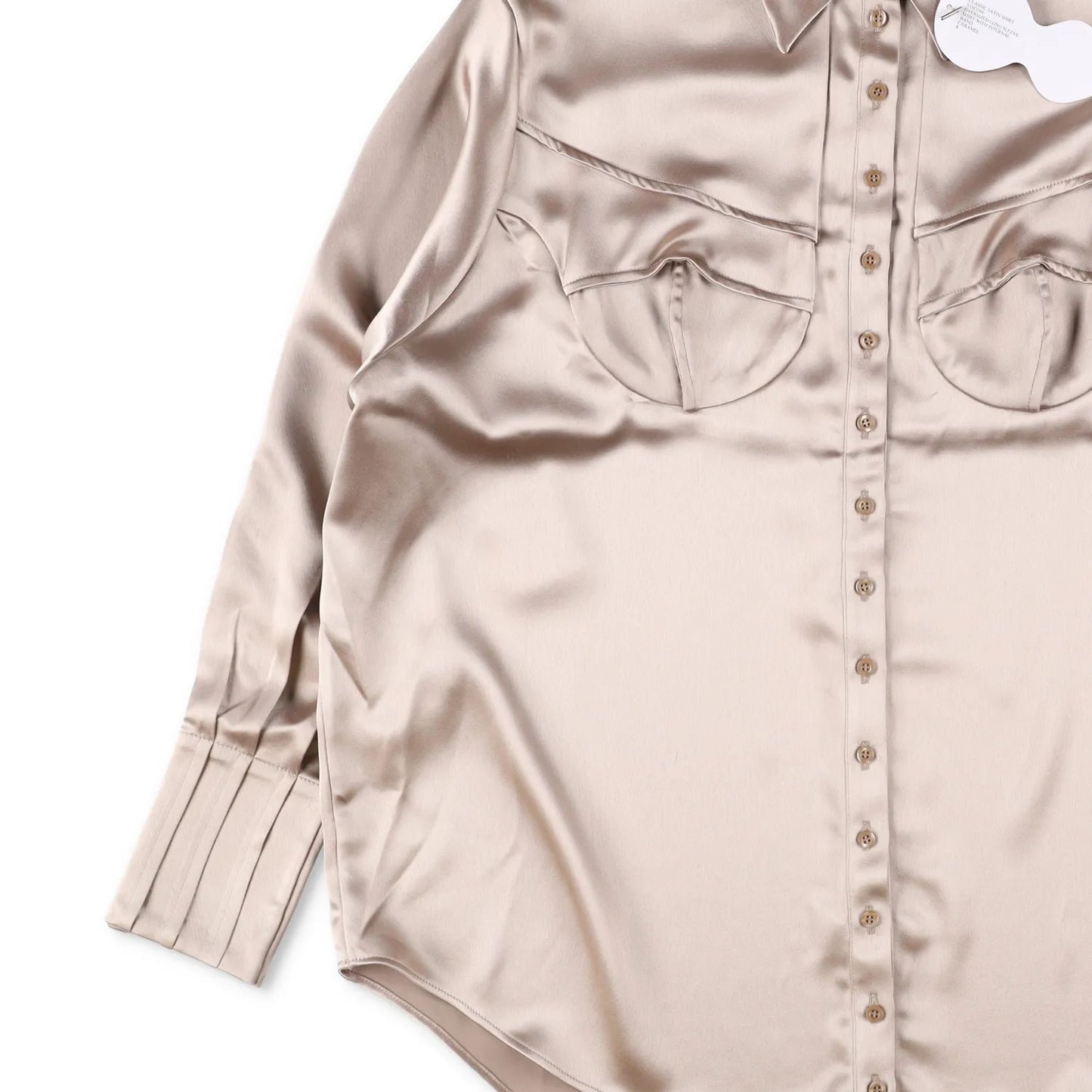SINEAD O'DWYER Womens Classic Satin Viscose Caramel Blouse Metallic 8 RRP 805 — View 5