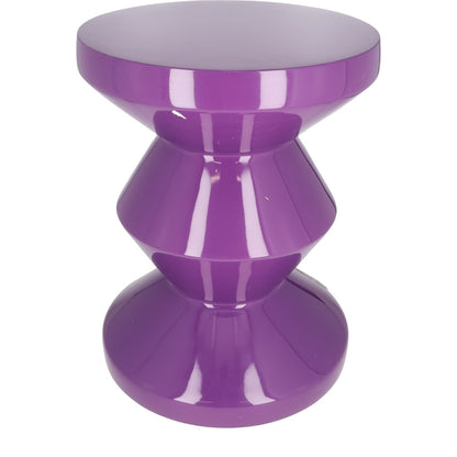POLS POTTEN Zig Zag Stool Purple Glossy Stackable Modern One Size RRP 367 — View 4