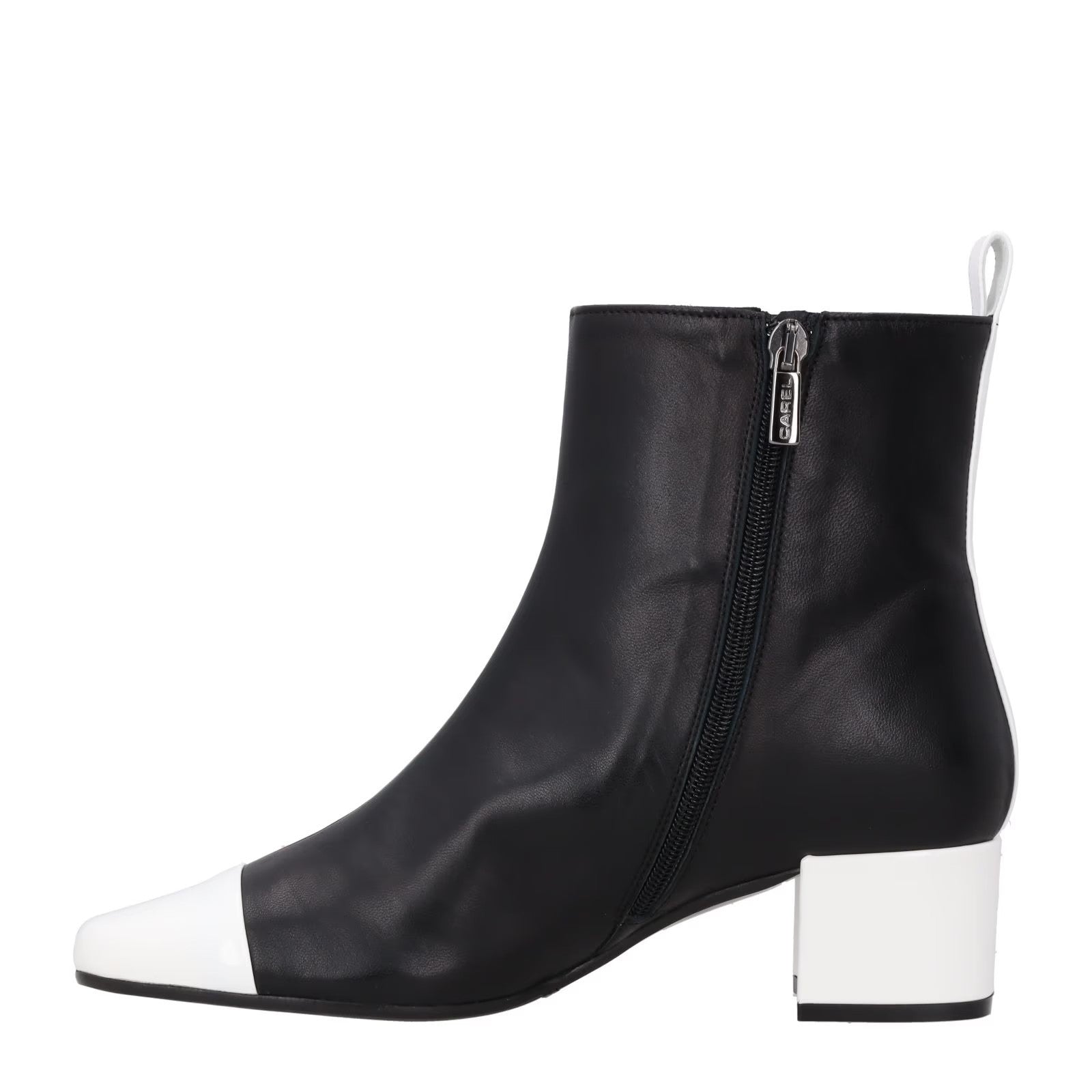 CAREL PARIS Womens Estime Leather Ankle Boot Black Block Heel Toe Cap UK6 RRP445 — View 4