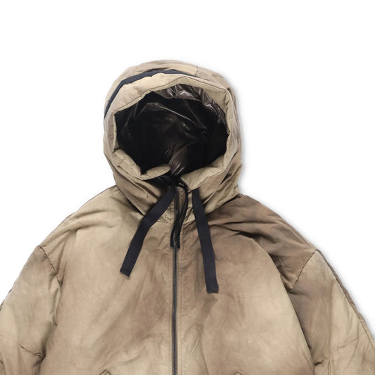 HOLDEN Mens Beige Hooded Puffer Jacket Nylon Polyamide Zip Closure S-M RRP 800 — View 2