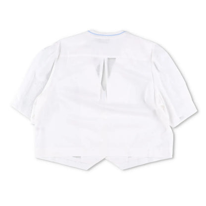 RIXO Womens Ravello Blouse Collared Palm Embroidered Short Puff Sleeve 14 RRP175 — View 10