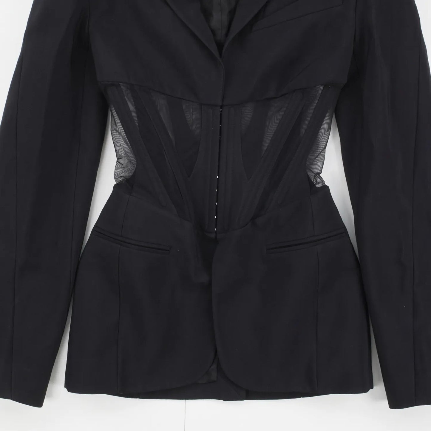 MUGLER Women's Black Basic Jacket Zip Closure Long Sleeve Size 34 RRP 1870 — View 8