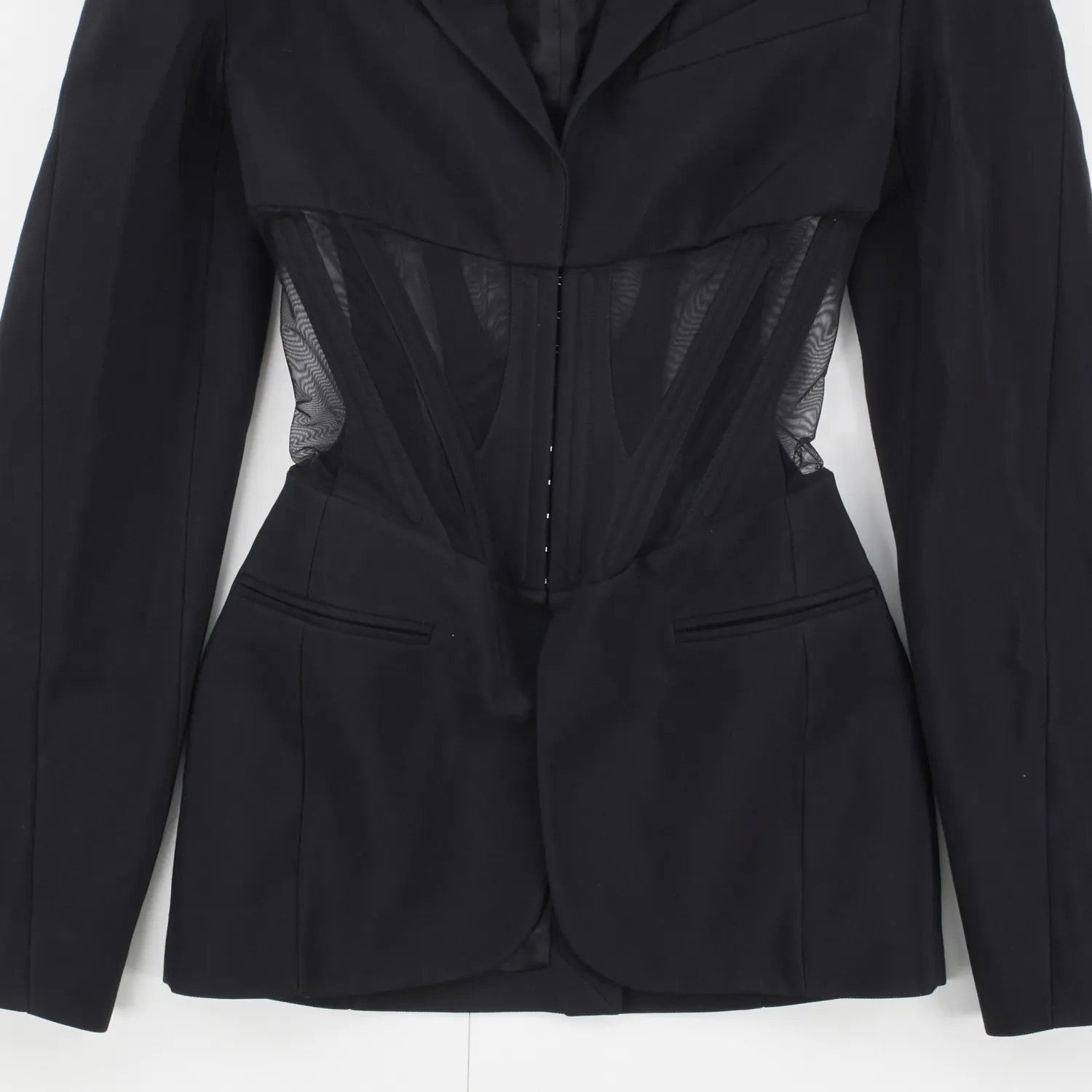 MUGLER Women's Black Basic Jacket Zip Closure Long Sleeve Size 34 RRP 1870 — View 8