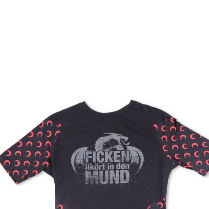 MARINE SERRE Mens T-Shirt Cotton Blend Black Red Logo Short Sleeve Size S RRP180 — View 2