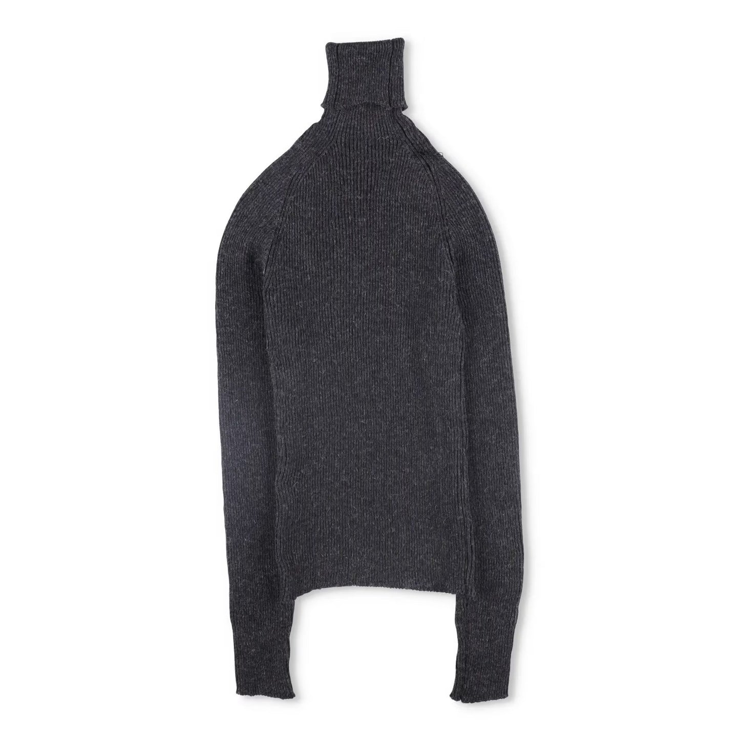 CARCEL Womens Turtle Neck Jumper Baby Alpaca Wool Pullover Grey Size 3 RRP 300