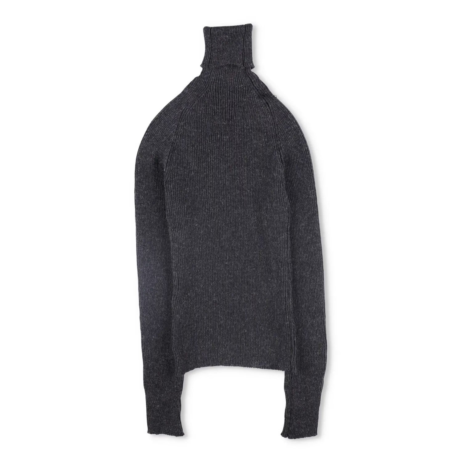 CARCEL Womens Turtle Neck Jumper Baby Alpaca Wool Pullover Grey Size 3 RRP 300