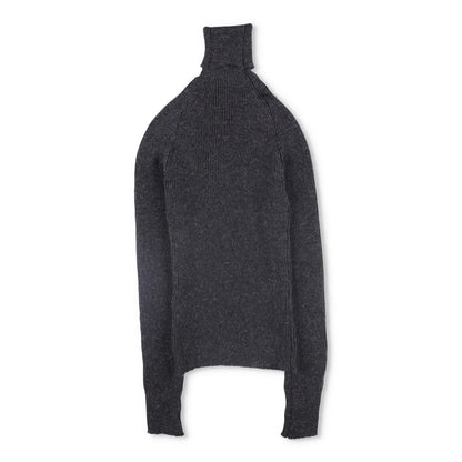 CARCEL Womens Turtle Neck Jumper Baby Alpaca Wool Pullover Grey Size 3 RRP 300