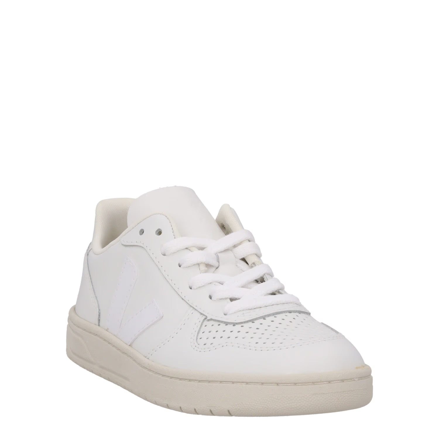 VEJA Womens V-10 Trainers Extra White Leather Low Tops Lace Up UK 2 RRP 140 — View 2