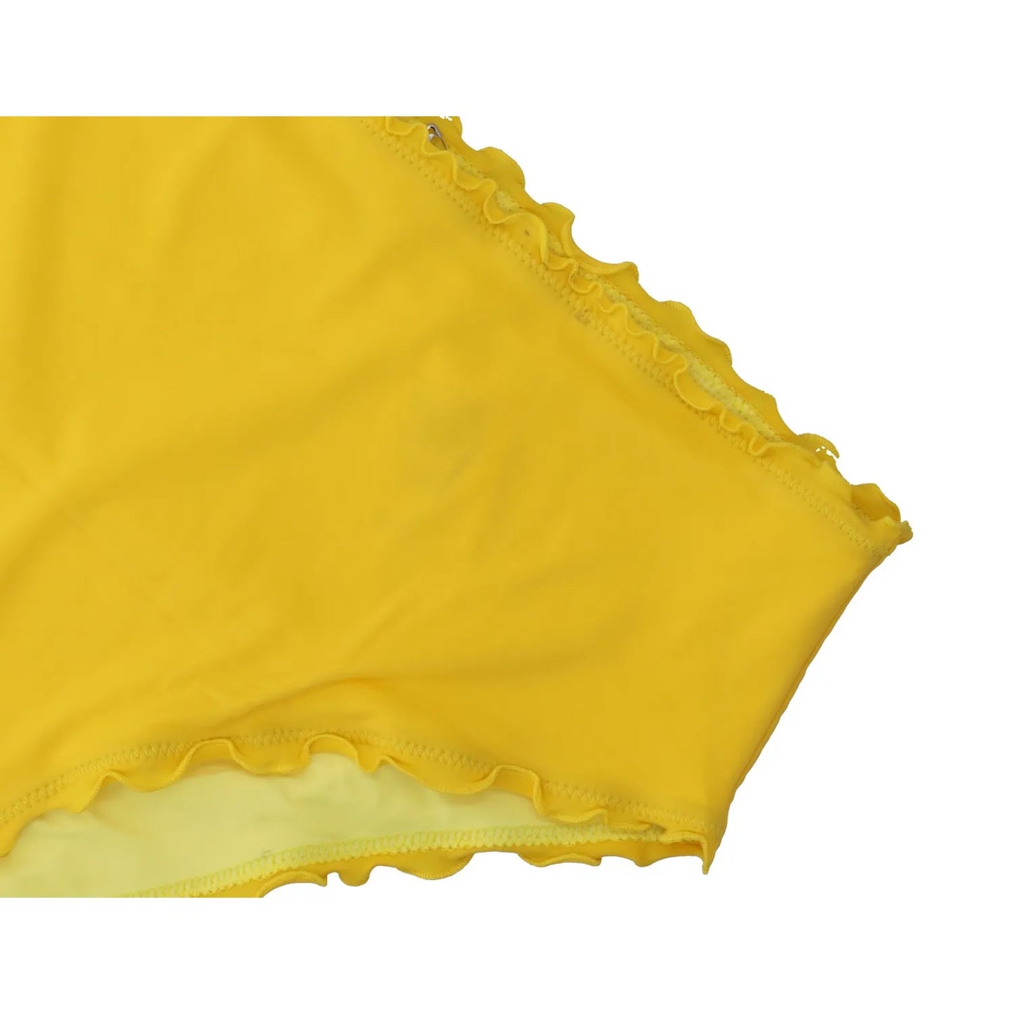 SHERRIS Womens High Waist Bikini Bottom Yellow Ruffled Size XL RRP 105 — View 10