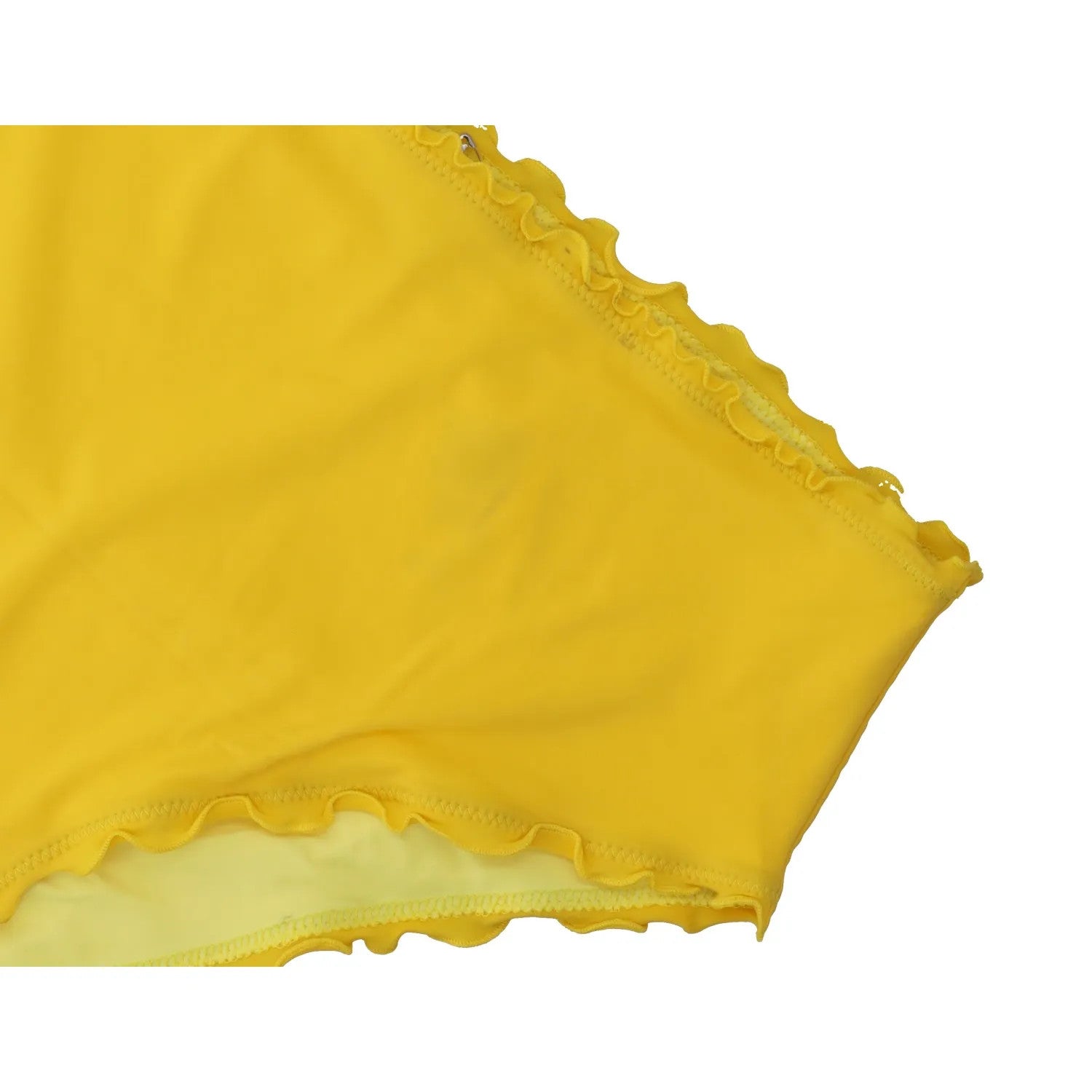 SHERRIS Womens High Waist Bikini Bottom Yellow Ruffled Size XL RRP 105 — View 10