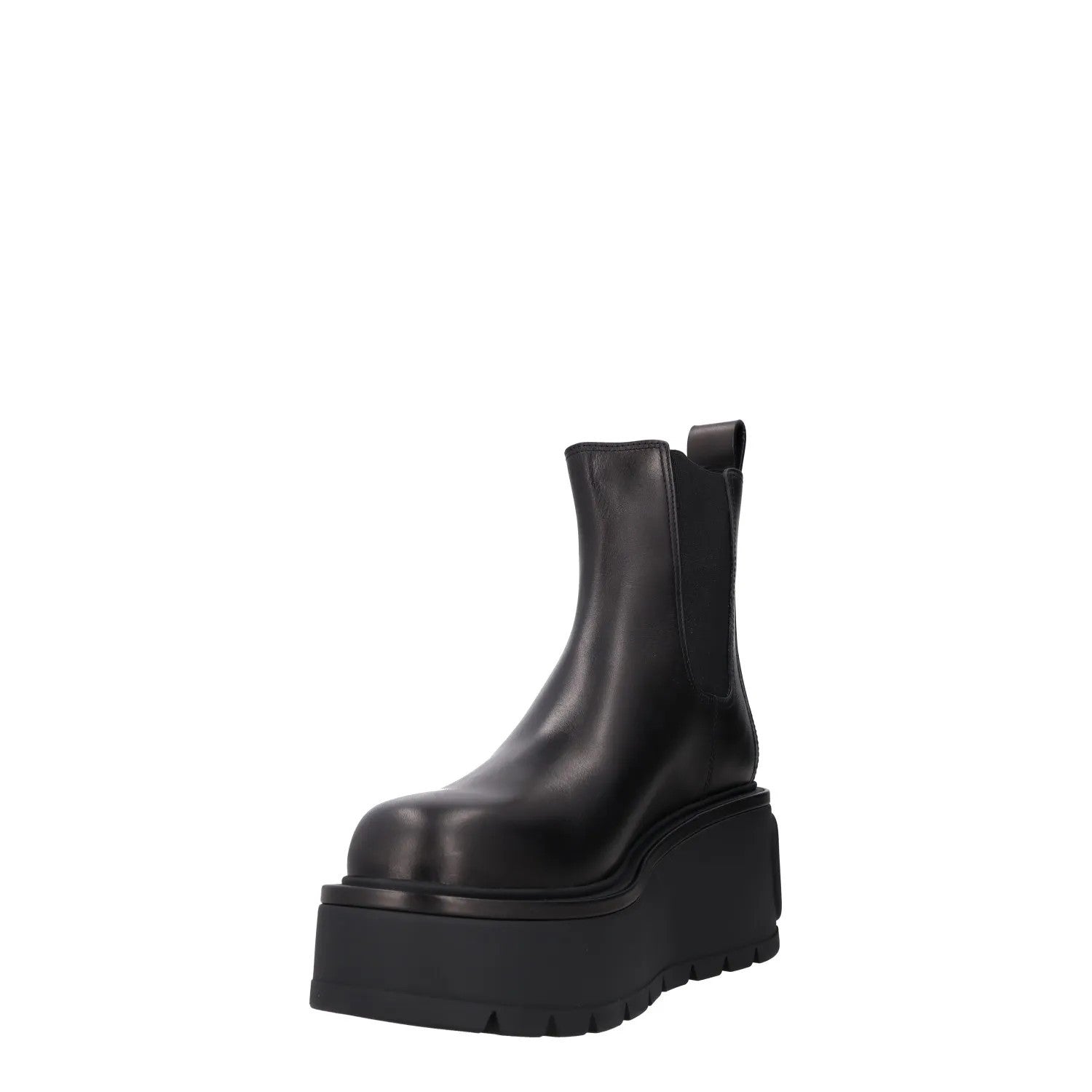 VALENTINO Womens Chealsea Boots Black Leather Chunky Platform Sole UK 5 RRP 1190 — View 3