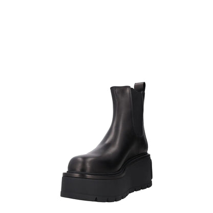 VALENTINO Womens Chealsea Boots Black Leather Chunky Platform Sole UK 5 RRP 1190 — View 3