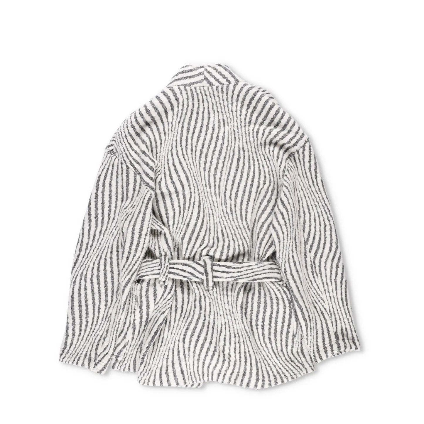 IRO PARIS Womens Kimono Jacket Wool Blend Grey White Striped Size 36 RRP 500 — View 10