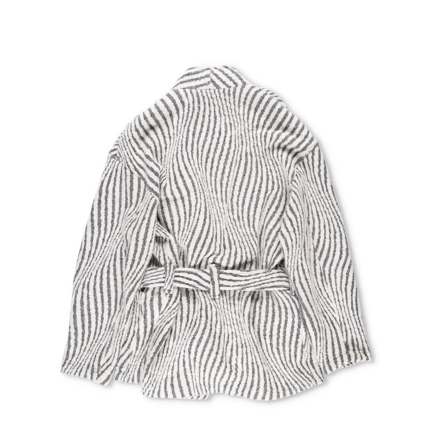 IRO PARIS Womens Kimono Jacket Wool Blend Grey White Striped Size 36 RRP 500 — View 10