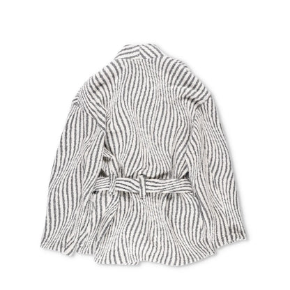 IRO PARIS Womens Kimono Jacket Wool Blend Grey White Striped Size 36 RRP 500 — View 10