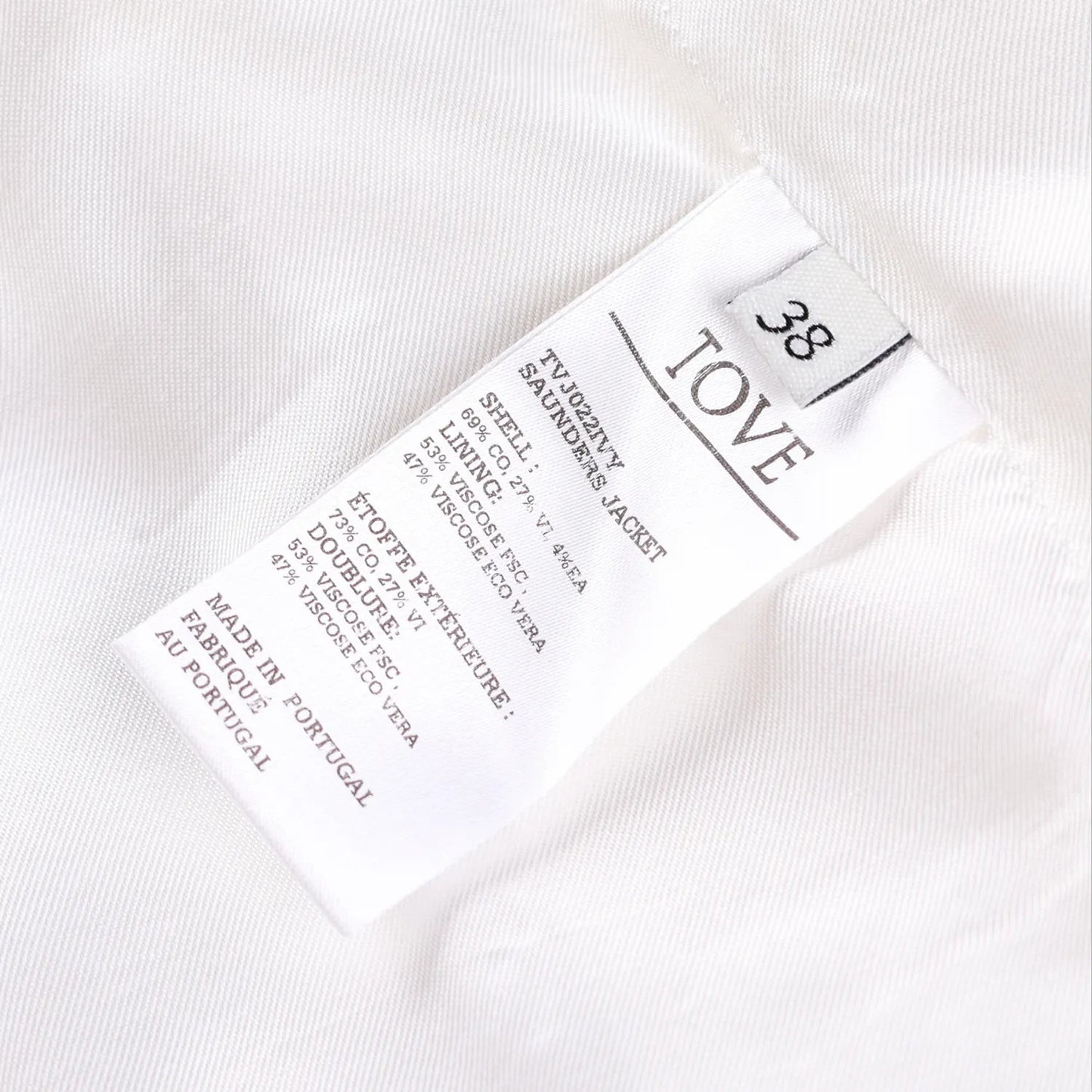 TOVE Womens Saunders Jack Blazer Ivory White Logo Hook & Eye Size 38 RRP 795 — View 7