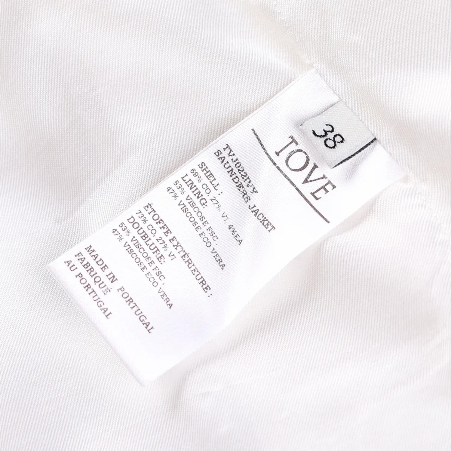 TOVE Womens Saunders Jack Blazer Ivory White Logo Hook & Eye Size 38 RRP 795 — View 7