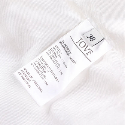 TOVE Womens Saunders Jack Blazer Ivory White Logo Hook & Eye Size 38 RRP 795 — View 7