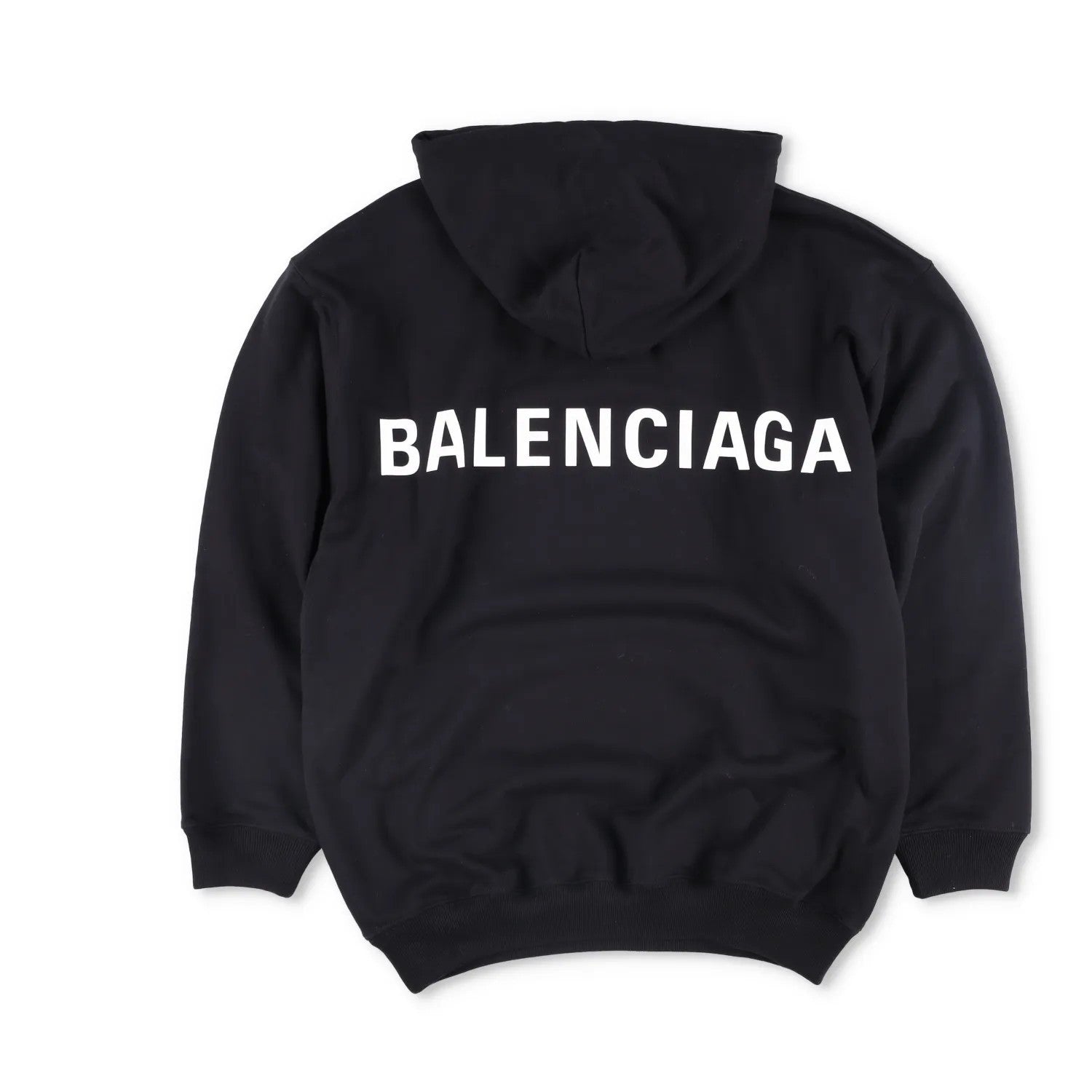 BALENCIAGA Unisex Adults Hoodie Cotton Black Kangaroo Pocket Size XXS RRP 690 — View 5