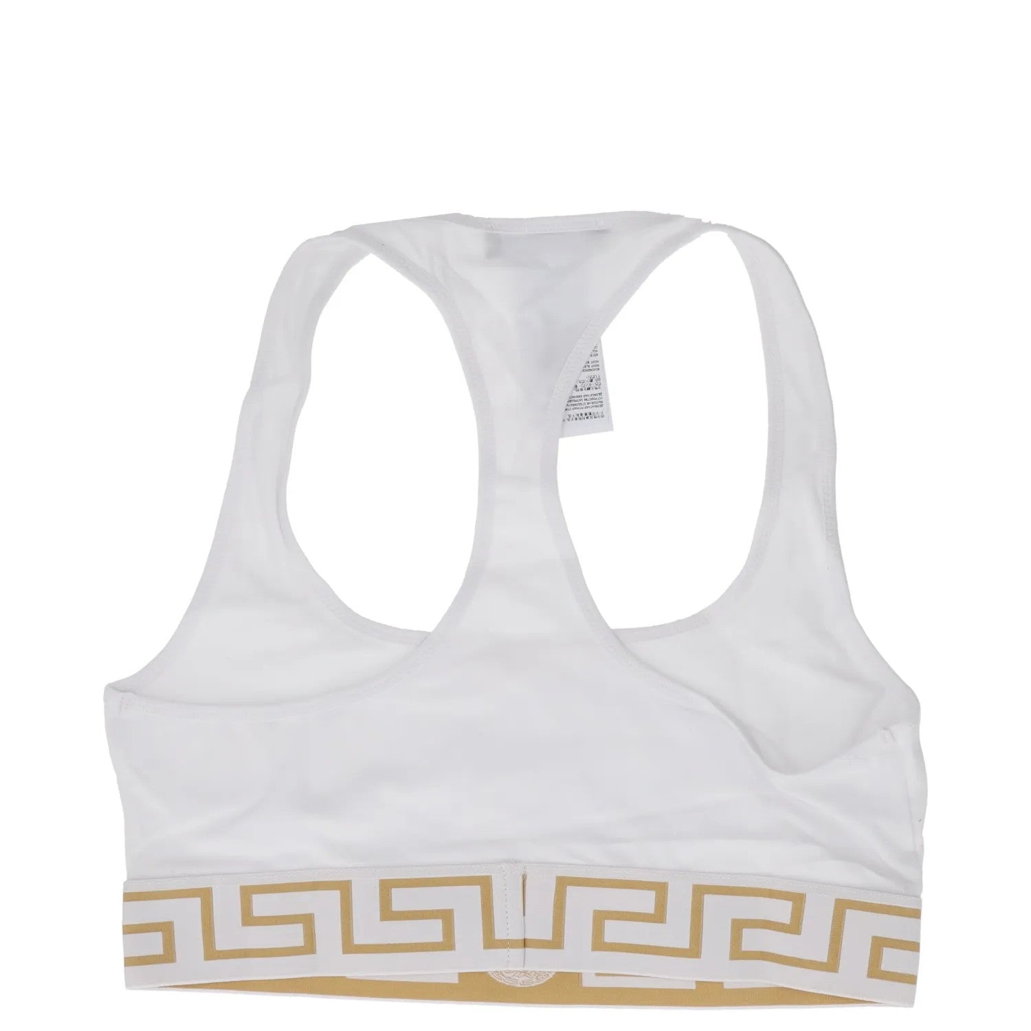 VERSACE Womens Bra Soft Cup Square Neck Topeka White Greek Racerback 2 RRP 75 — View 5