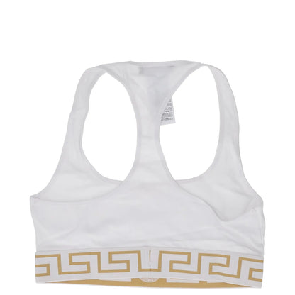 VERSACE Womens Bra Soft Cup Square Neck Topeka White Greek Racerback 2 RRP 75 — View 5