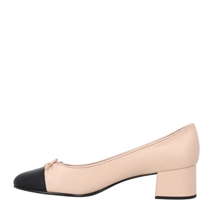 TORY BURCH Womens Bow Mid Block Heel Pink Leather On Shoes US 10 RRP 310 — View 4