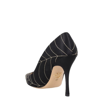 CHARLOTTE OLYMPIA Womens Bacall Pump Satin Court Shoes Black UK 8 RRP 615 — View 5