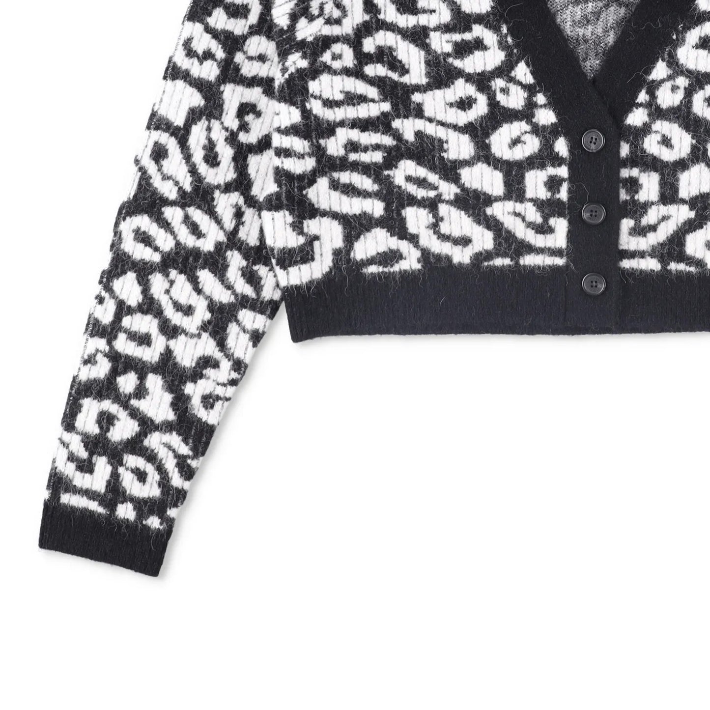 J.LINDEBERG Womens Mallory Cropped Cardigan Black White Long Sleeve XL RRP 190 — View 3