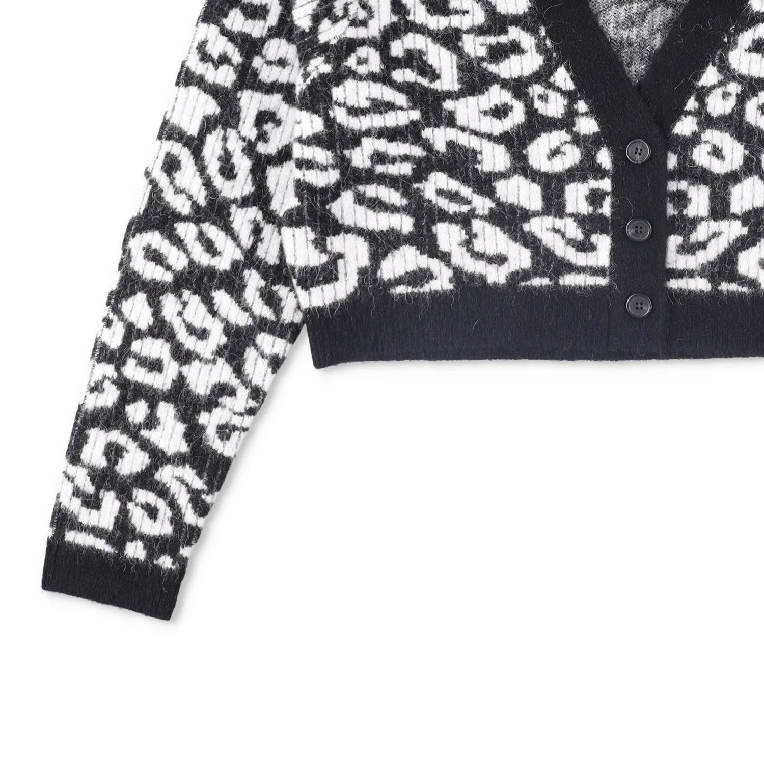 J.LINDEBERG Womens Mallory Cropped Cardigan Black White Long Sleeve XL RRP 190 — View 3