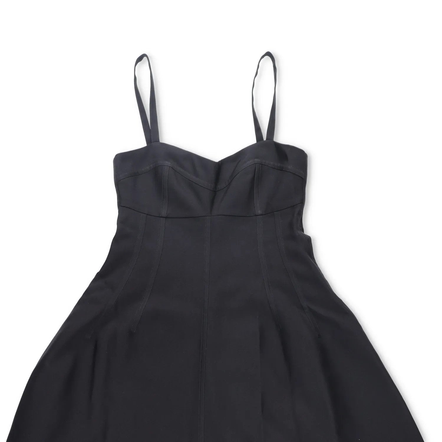 JIL SANDER Womens Midi Dress Strap Bustier Flare Black Strappy Size 34 RRP 2093 — View 2