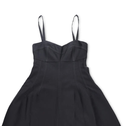 JIL SANDER Womens Midi Dress Strap Bustier Flare Black Strappy Size 34 RRP 2093 — View 2