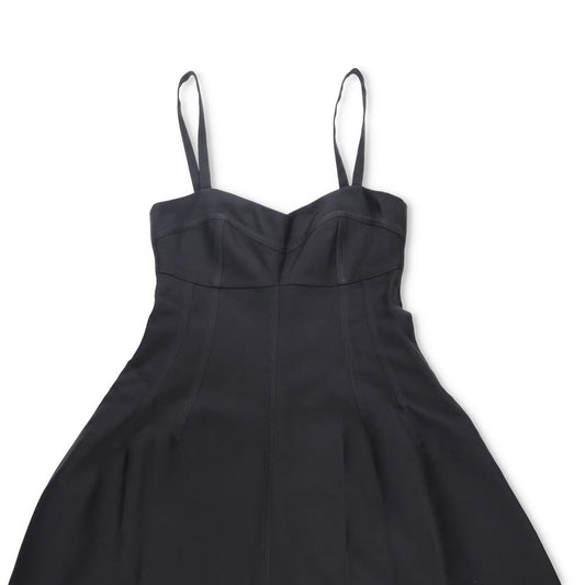 JIL SANDER Womens Midi Dress Strap Bustier Flare Black Strappy Size 34 RRP 2093 — View 2
