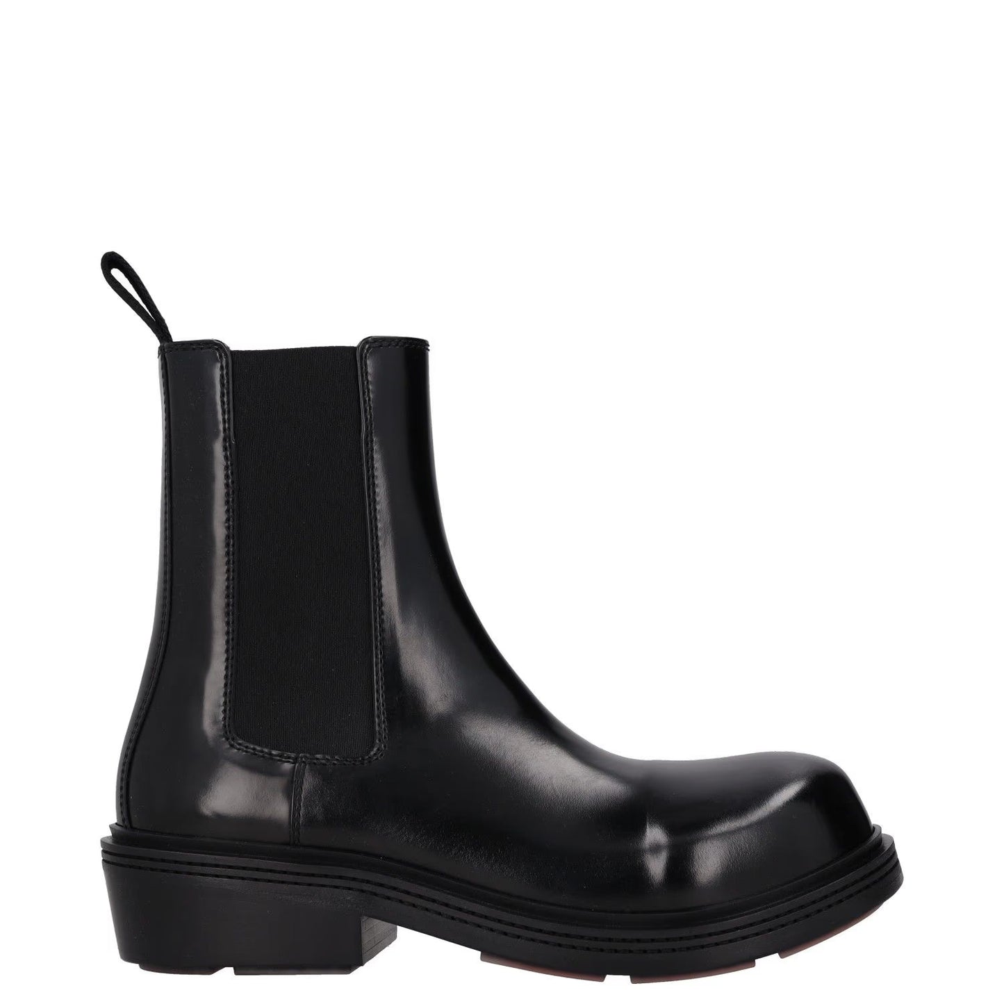 BOTTEGA VENETA Womens Chelsea Ankle Boot Vinyl Leather Black UK 6.5 RRP 1445