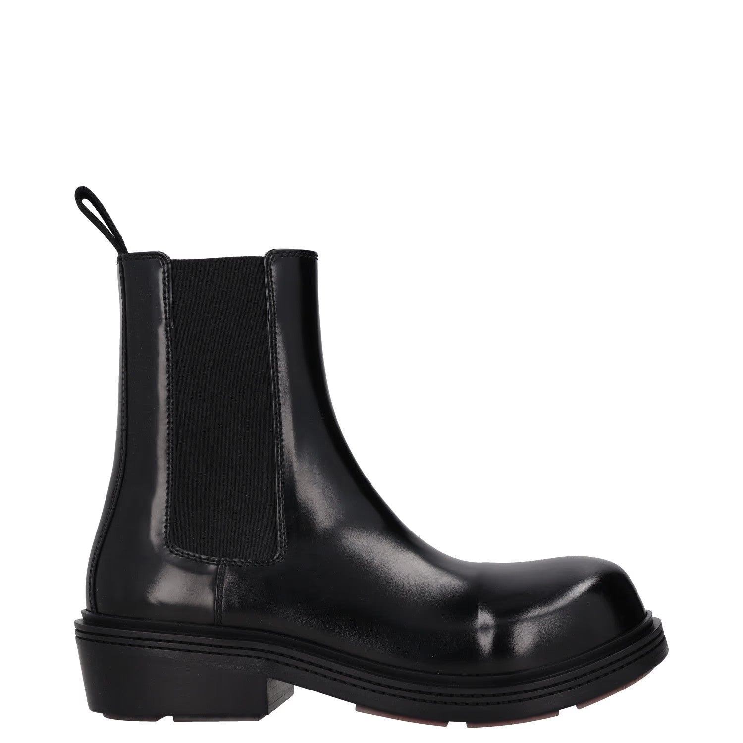 BOTTEGA VENETA Womens Chelsea Ankle Boot Vinyl Leather Black UK 6.5 RRP 1445