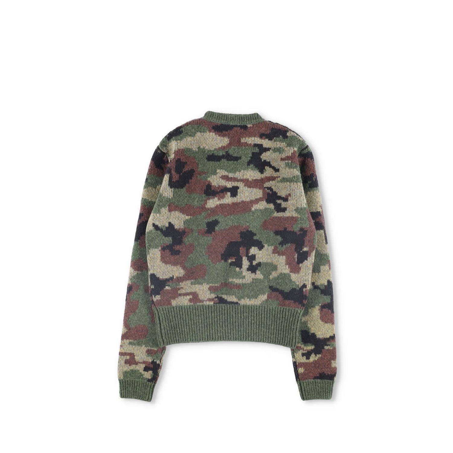 MIU MIU Mens Wool Knit Crew Neck Sweatshirt Multicoloured Camouflage 40 RRP 850 — View 6