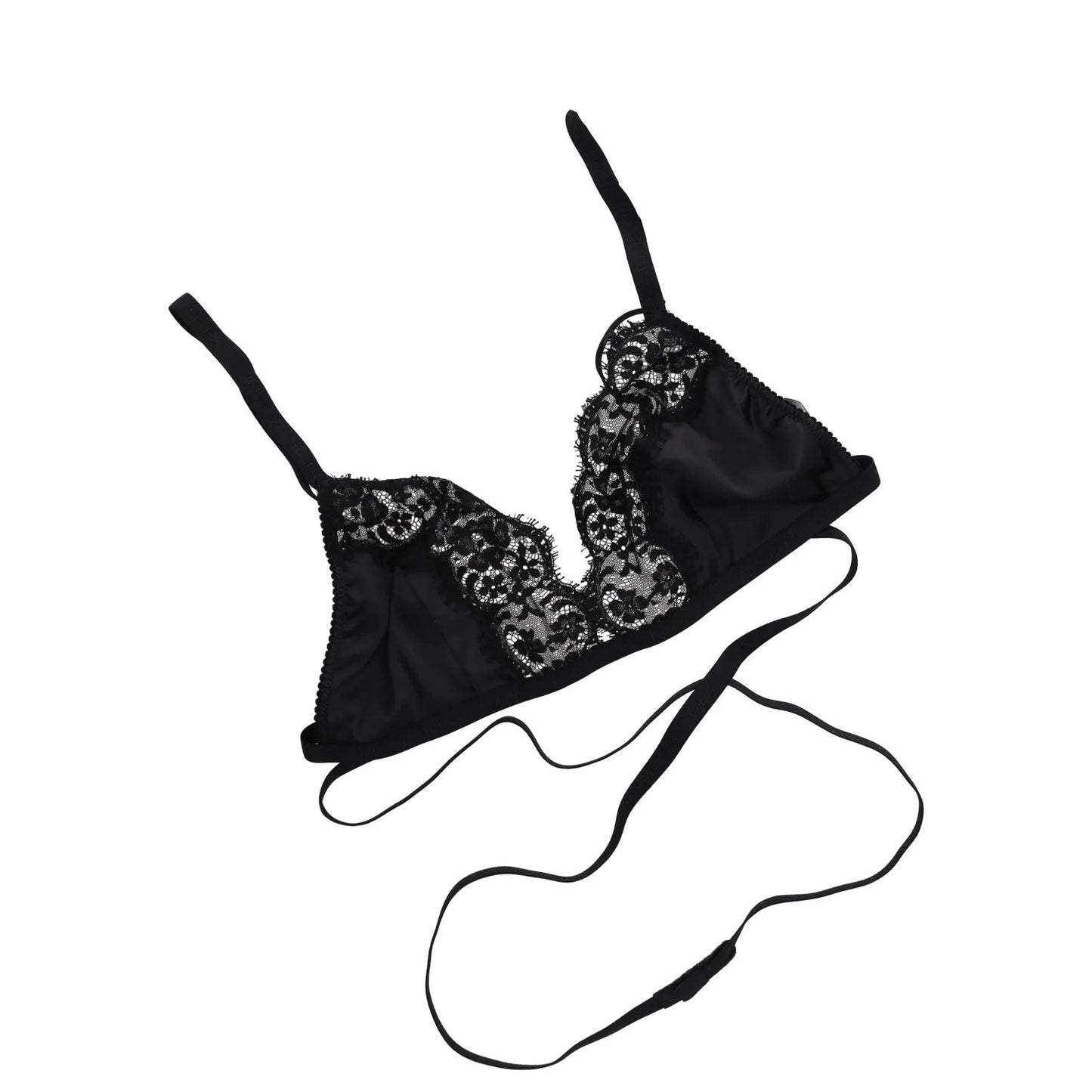 DOLCE & GABBANA Womens Silk Rggsno Bra Soft Cup Black Lace Size S RRP 233 — View 2
