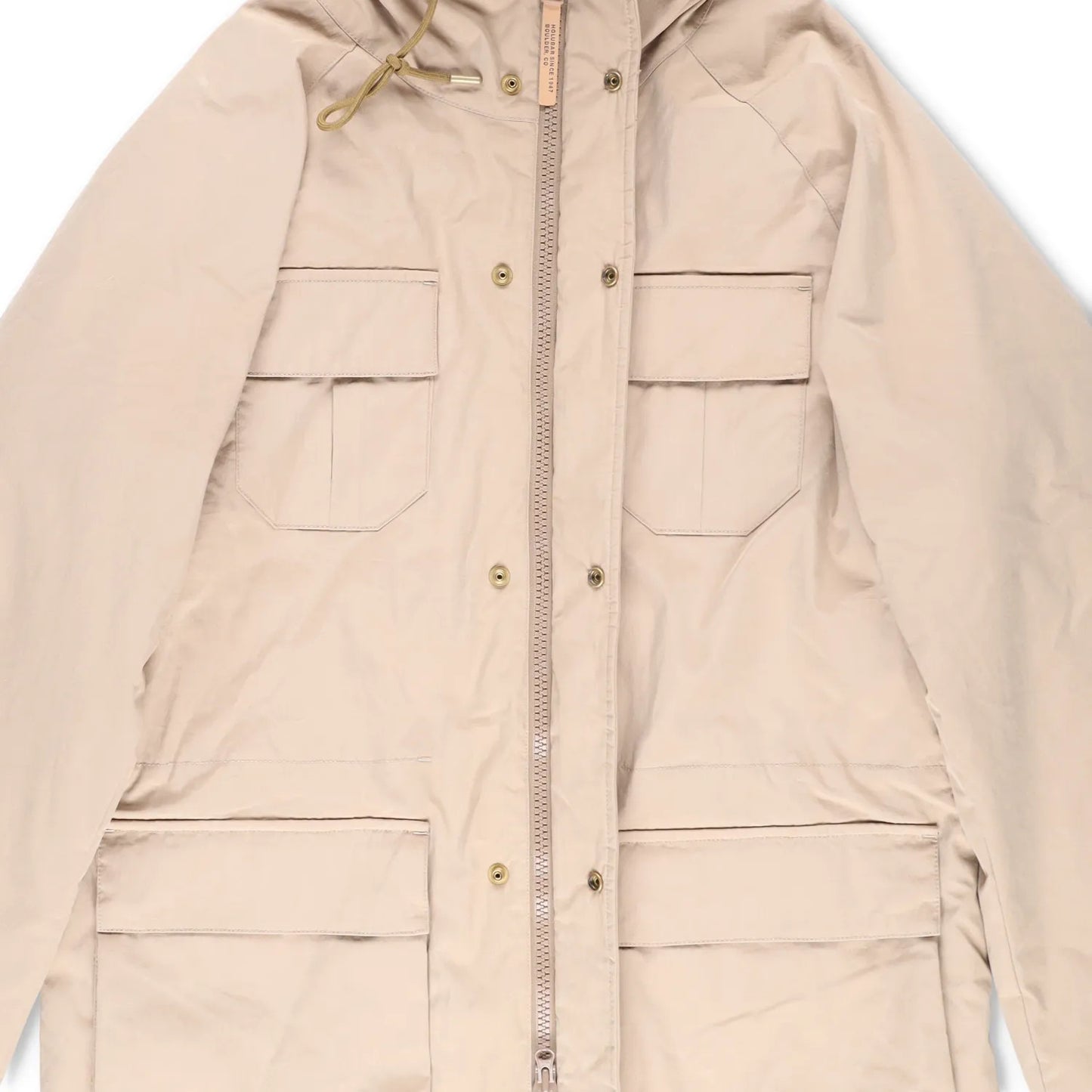 HOLUBAR Mens Parka Coat Cotton Nylon Polyester Blend Mid Length Beige L-4 RRP500 — View 6