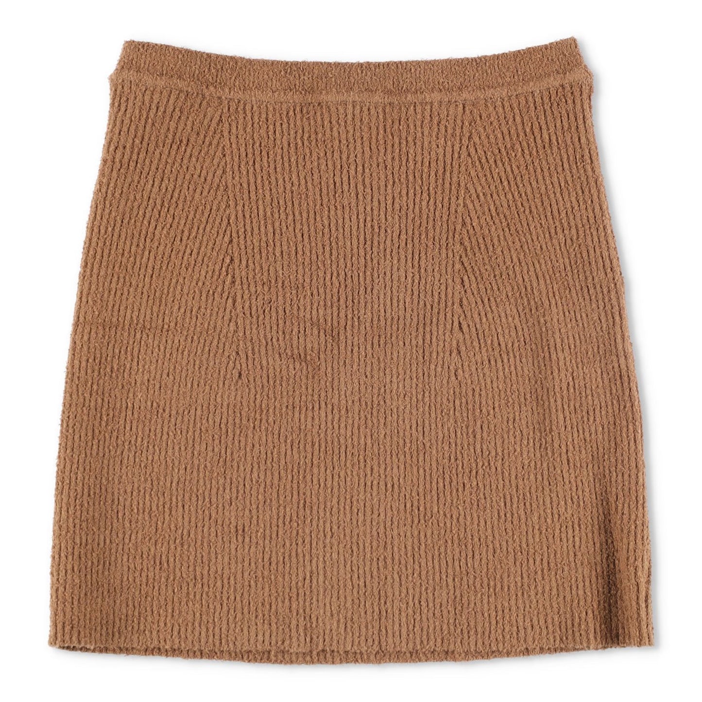 WARDROBE NYC Womens Knit Mini Skirt Brown Stretch Pullover Size L RRP 285