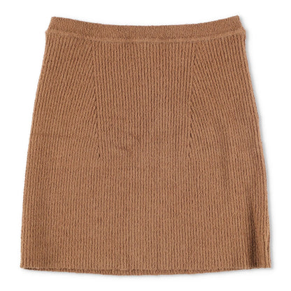 WARDROBE NYC Womens Knit Mini Skirt Brown Stretch Pullover Size L RRP 285
