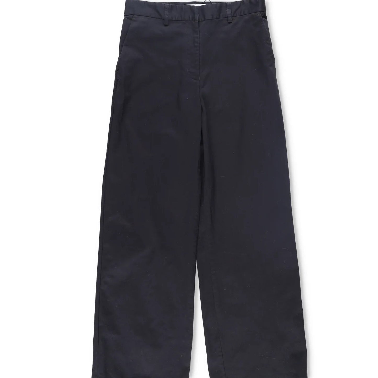 MATTEAU Womens Straight Twill Wide Leg Trousers Black Cotton Blend Size 3 RRP520 — View 3