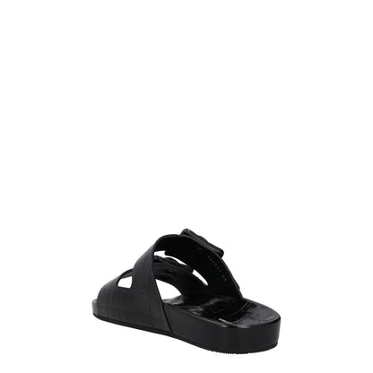 BALENCIAGA Womens Slider Sandals Buckle Comfort Black Leather UK 7 RRP 490 — View 5